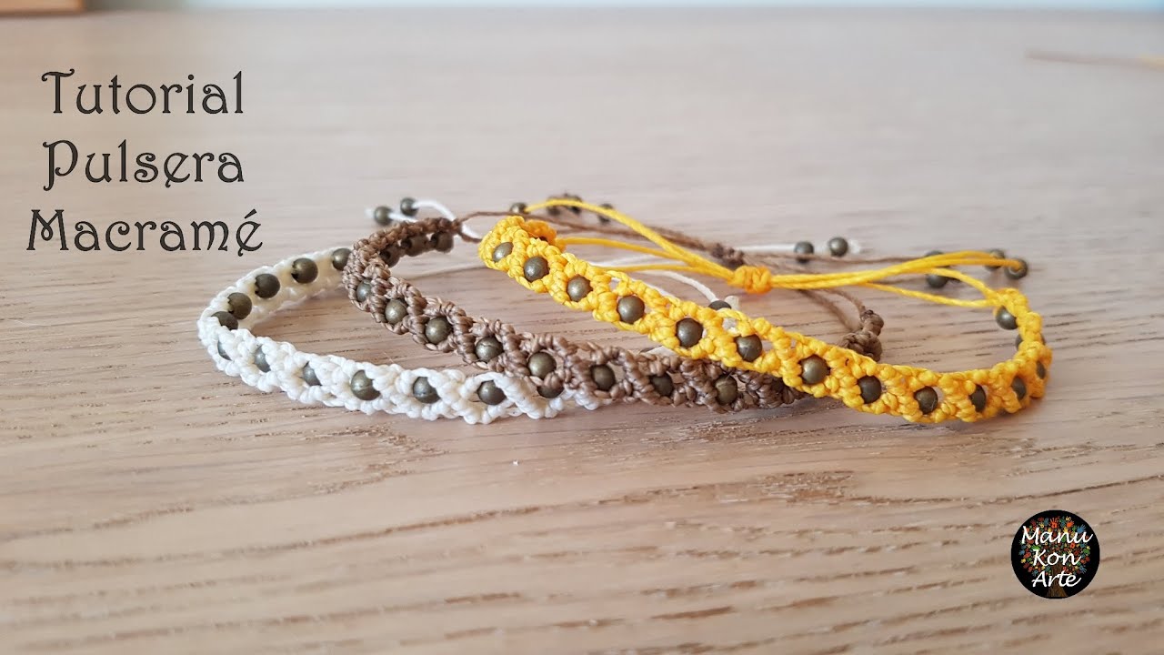 Grillo Electricista acero Cómo Hacer una Pulsera de Macramé Rápida y Fácil con Cuentas/How to make  Easy Macrame Bracelet - YouTube | Pulseras macrame, Pulseras, Cómo hacer  pulseras