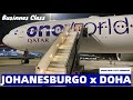 BUSINESS CLASS - QATAR AIRWAYS- JOHANESBURGO x DOHA   B-777 300ER-TRIP REPORT