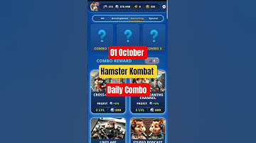 Hamster Kombat Daily Combo | 01 October | Hamster Kombat Gamedev Daily Combo #kdp_gaming