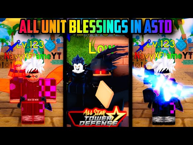 ALL UNIT BLESSINGS SHOWCASE IN ALL STAR TOWER DEFENSE!(Roblox) 