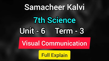 Visual Communication | Unit 6 | 7th Science | Term 3 | Learn The Science