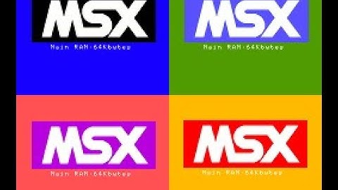MSX 2+ different boot colors
