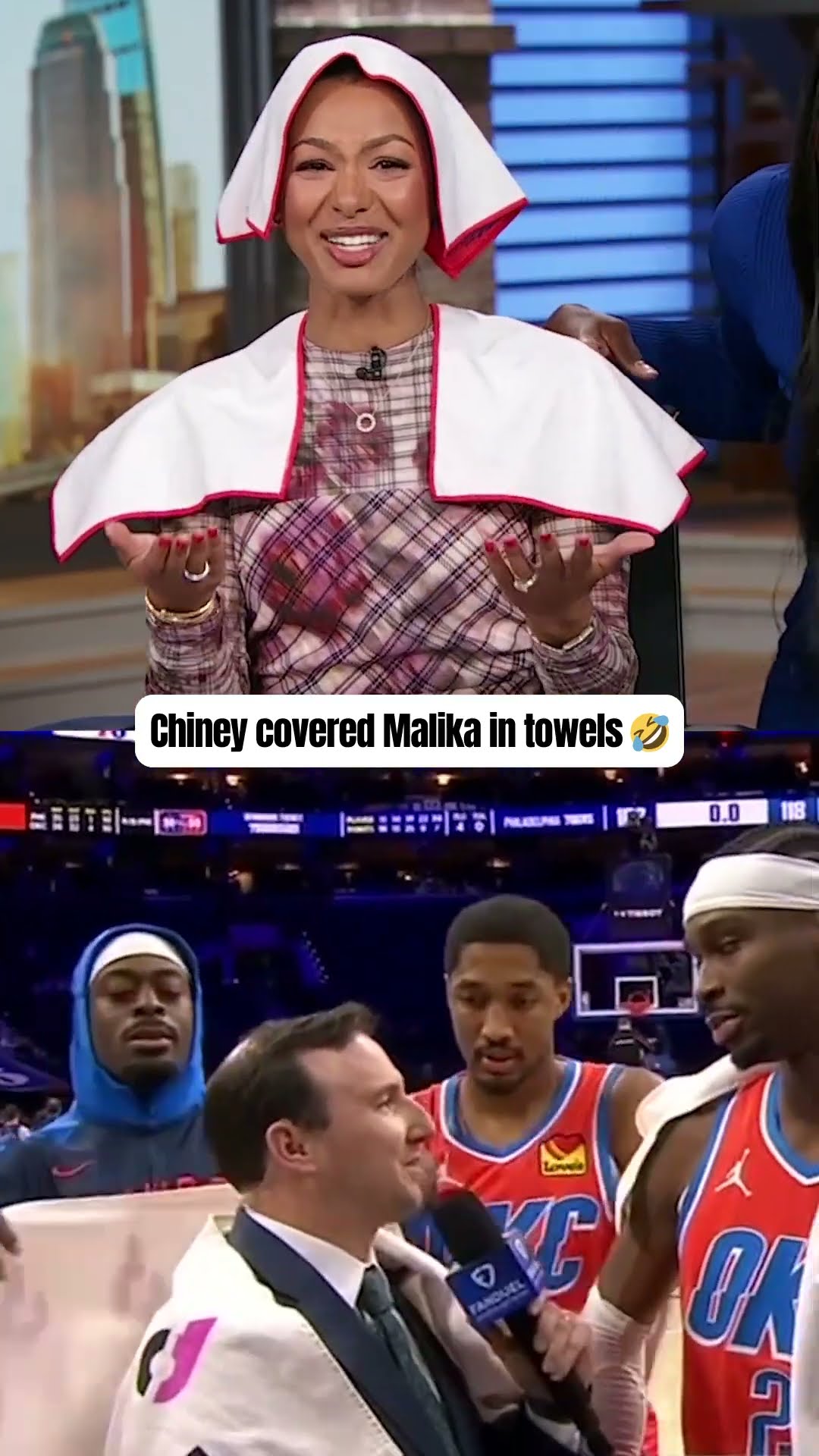 Chiney turned Malika into the Thunder's reporter ?