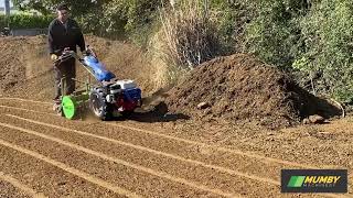 Mumby Machinery Pedestrian Power Box Rake with Stone Raking Rotor