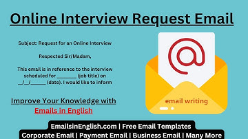 Online Interview Request Email - Email Requesting Online Interview - Emails In English - EIE