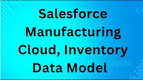 Salesforce Manufacturing Cloud, Inventory Data Model