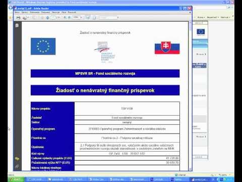 Video návod k vypĺňaniu žiadosti o NFP na verejnom portáli ITMS