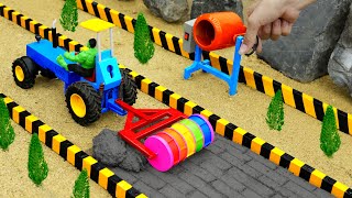 Diy tractor making asphalt road new technology | diy mini construction machine | @SunFarming