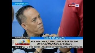 Bt Kolambugan, Lanao Del Norte Mayor Lorenzo Manigos, Arestado