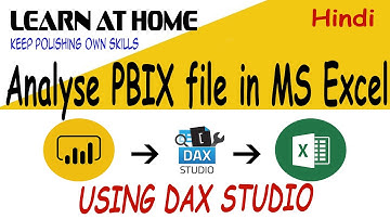 Analyse PBIX in Excel using DAX Studio | Pivot Table from Power BI Model | Hindi