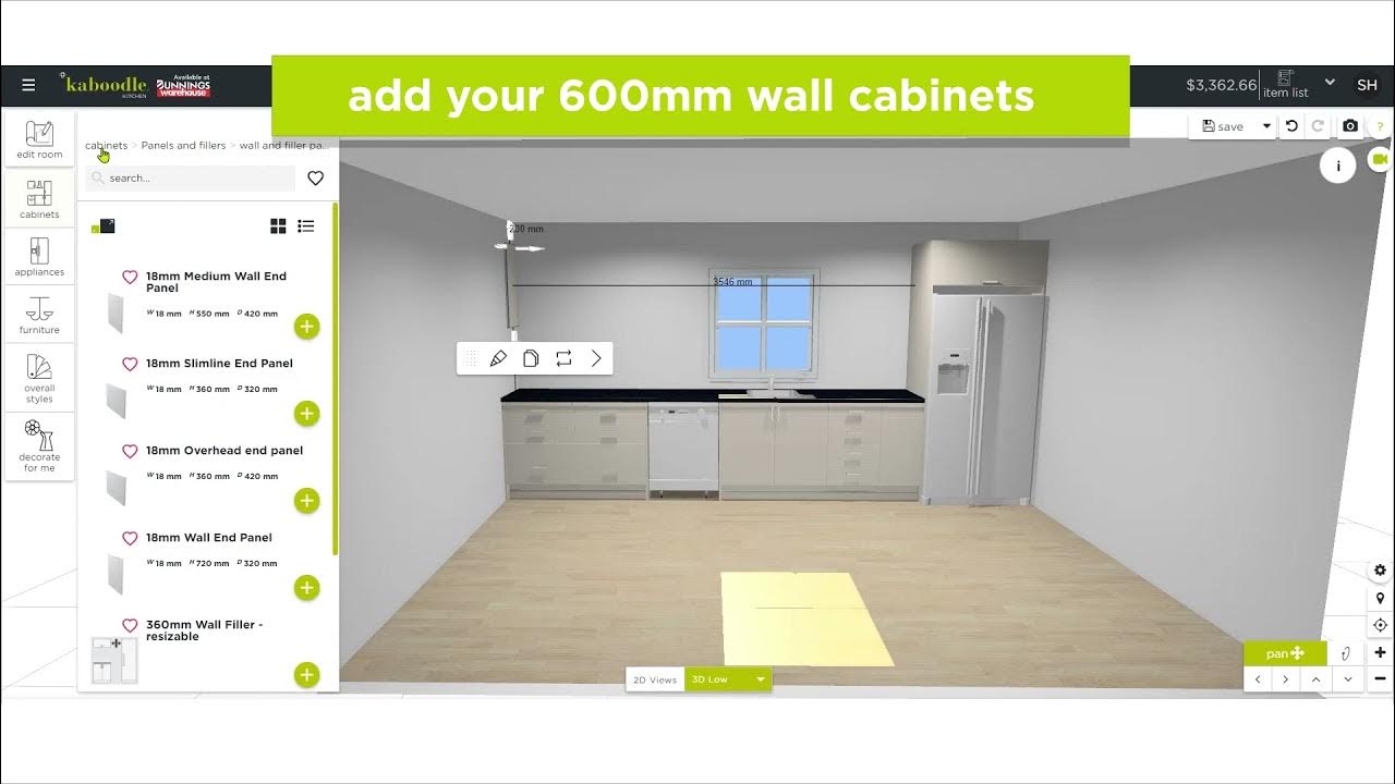 how to add kaboodle 3D planner tutorial YouTube