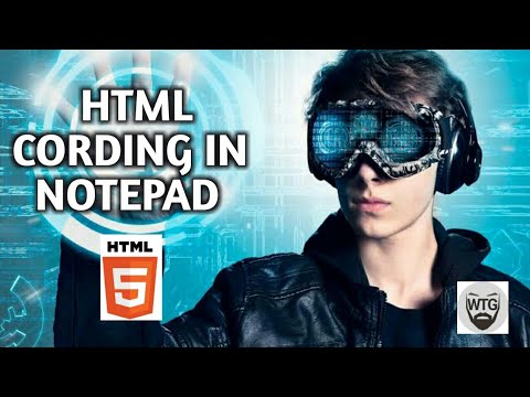 How to cording in notepad for html - YouTube