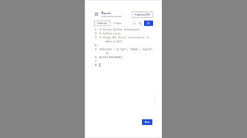 Using the list() constructor to make a list #python #list #pythonlists #ai #coding #viral #shorts