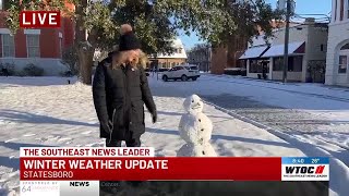 Snow blankets Statesboro, impacts roads across Bulloch Co.