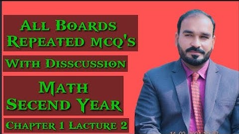 MCQs CHAPTER 01 | FUNCTIONS AND LIMITS | LECTURE 02