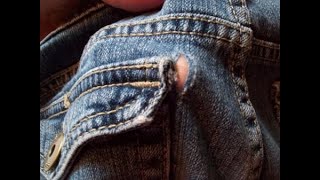 How to fix a hole in the back pocket of jeans the right way-1/2