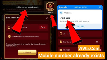 WW5 game mobile number already exists  problem solve Mobile login karne ke time OTP Na aaye toproble