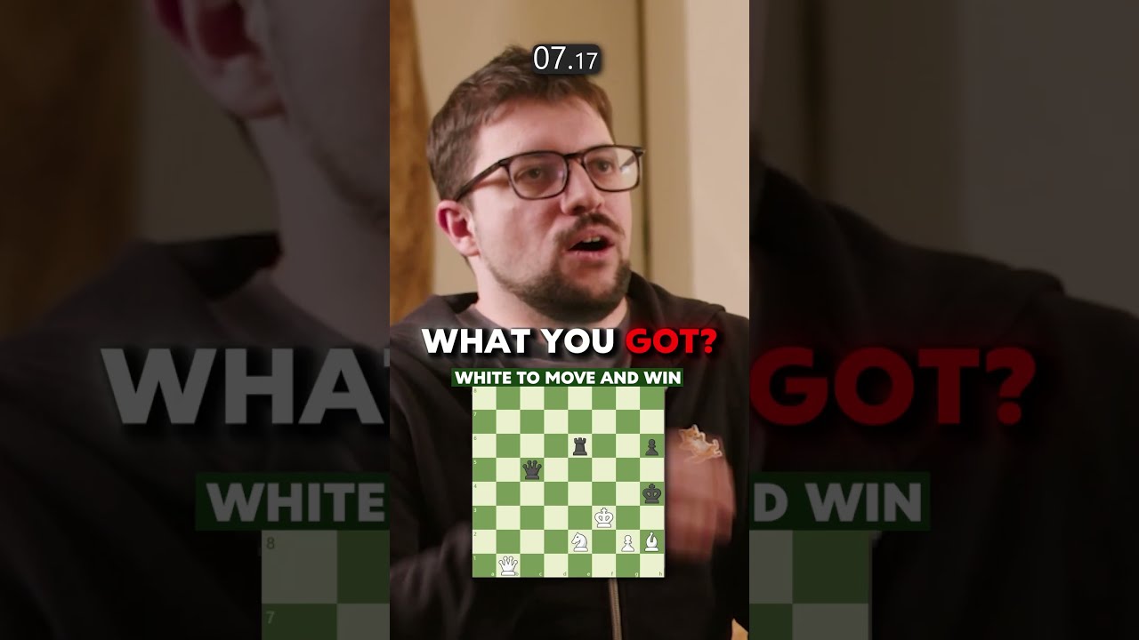 Grandmaster MVL SOLVES THE INCREDIBLE CHESS PUZZLE In SECONDS