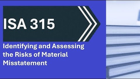 ISA 315 Identifying and Assessing the Risks of Material Misstatement