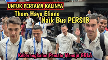 UNTUK PERTAMA KALINYA THOM HAYE DAN ELIANO NAIK BUS PERSIB