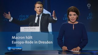 Macron hält Europa-Rede in Dresden - Tagesschau Shorts 27.05.24 Part 1