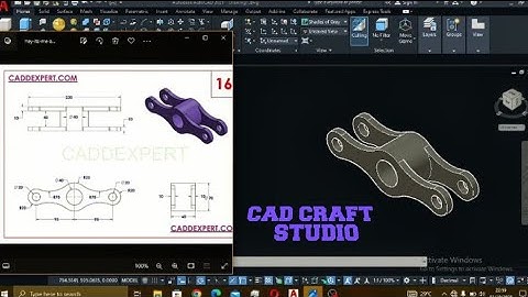 AutoCAD 3D Tutorial | How to Model a Mechanical Linkage from 2D Drawing 
