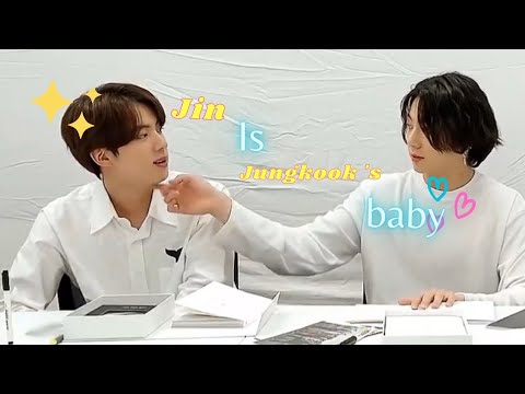 Jin being Jungkook's baby ( this fact we should appreciate)