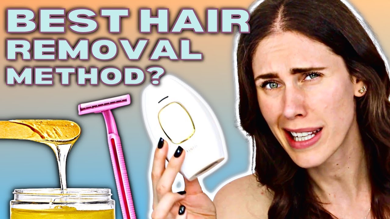 Hair removal methods and its result Royalty Free Vector