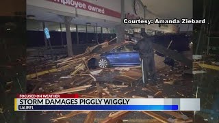Severe weather damage reported in Laurel