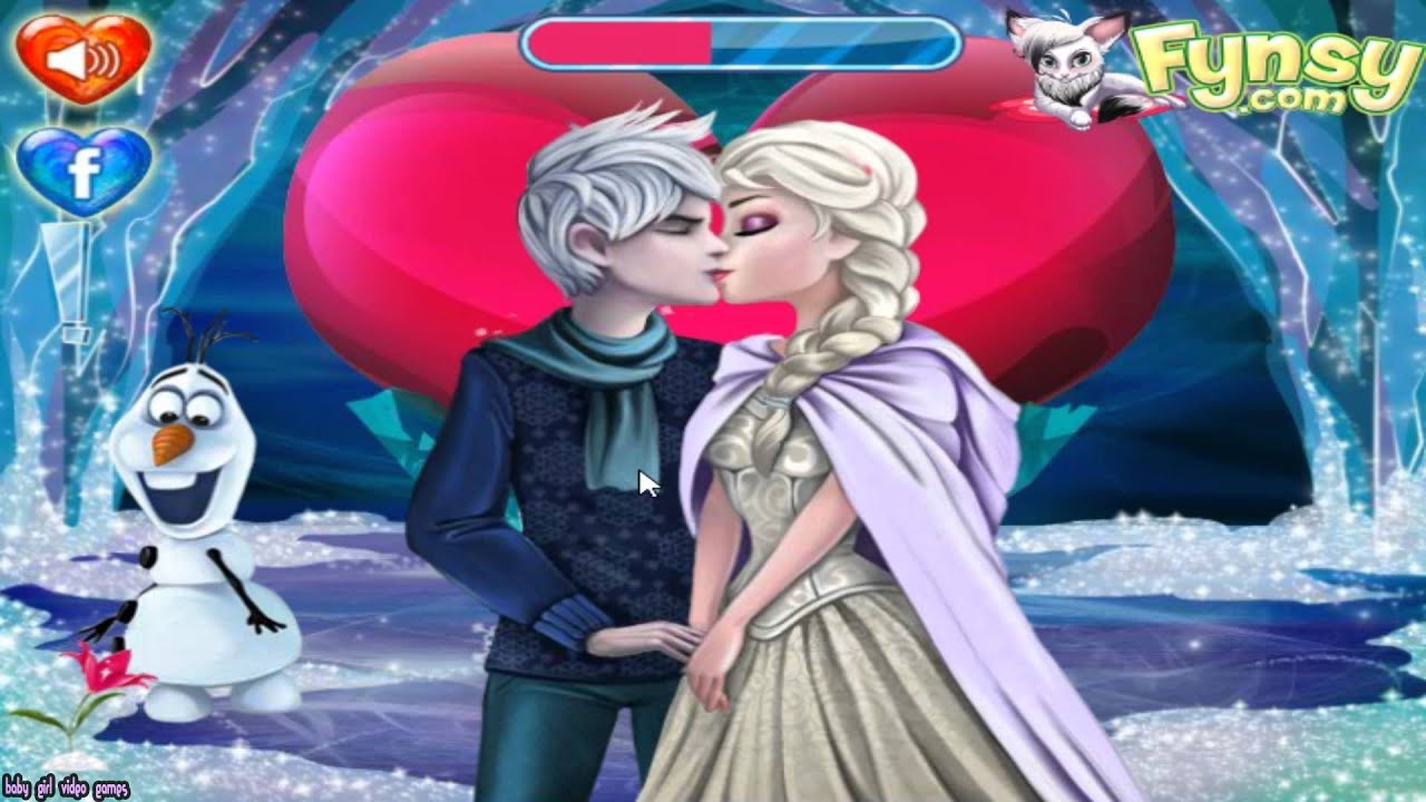 Sweet Kissing Elsa And Jack Frost - Frozen Kissing Game - Disney Princess Elsa  Games For Kids - Youtube