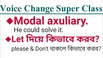 Voice Change of Modal Verbs and Imperative Sentences