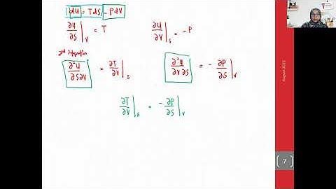 Thermodynamics Properties of Fluids (Maxwell Relation)