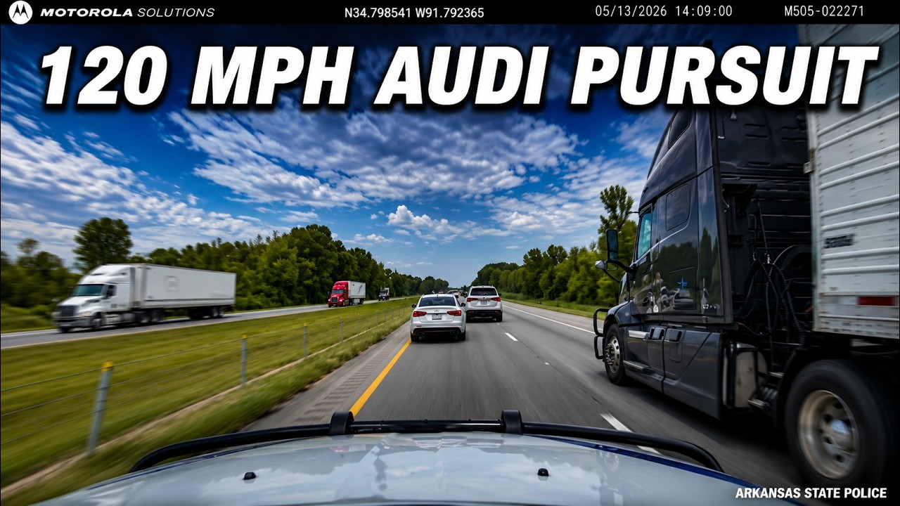 120 MPH Reckless Audi A4 Meets the Mighty Arkansas State Police-SPIKED😱