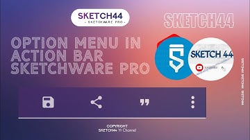 |Creating Option Menu | Action Bar |SKETCHWARE PRO| Simple Trick|