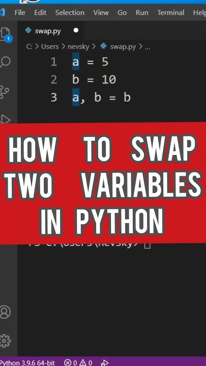 how to swap value without using third variable in python | tech ...