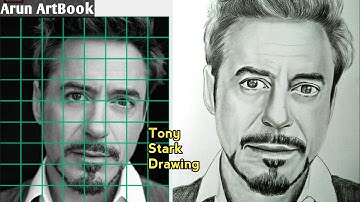 Tony Stark Drawing | Iron man Drawing | Grid Drawing | Tony Stark | Final part | Arun ArtBook