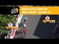 Birdseye view of the sprint  stage 15  tour de france 2018