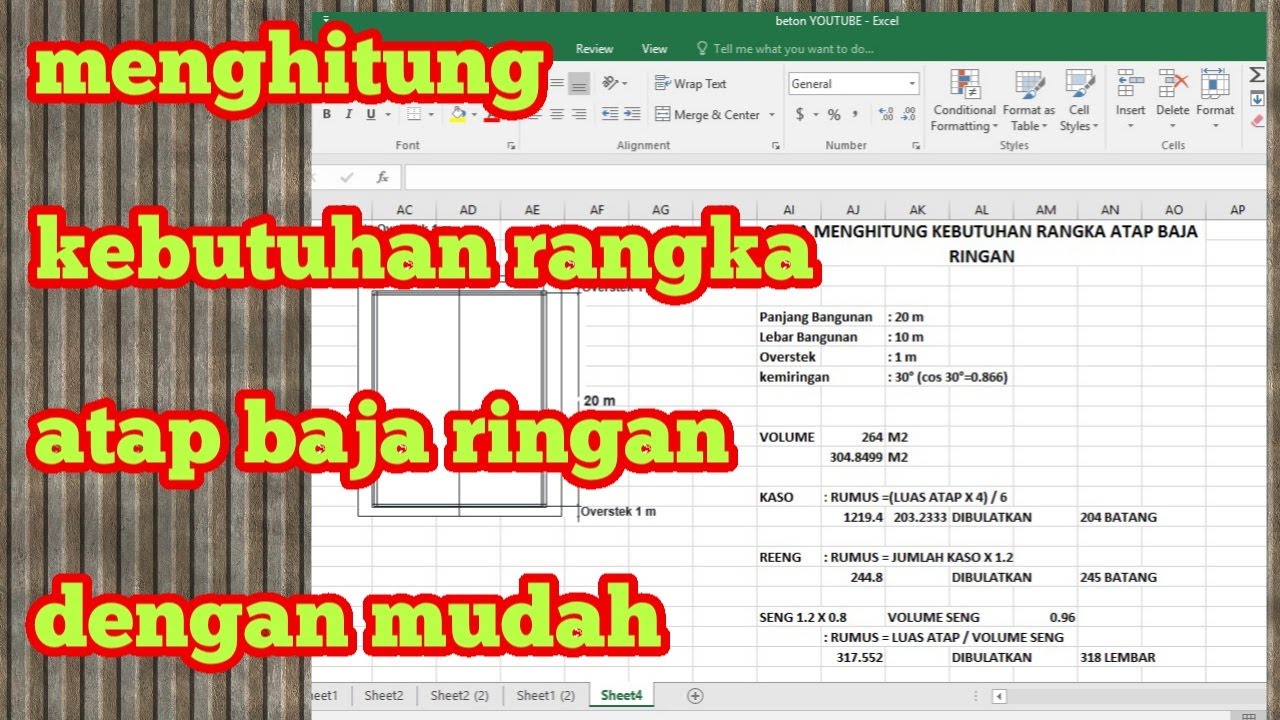 cara gampang menghitung  kebutuhan rangka atap baja  ringan  