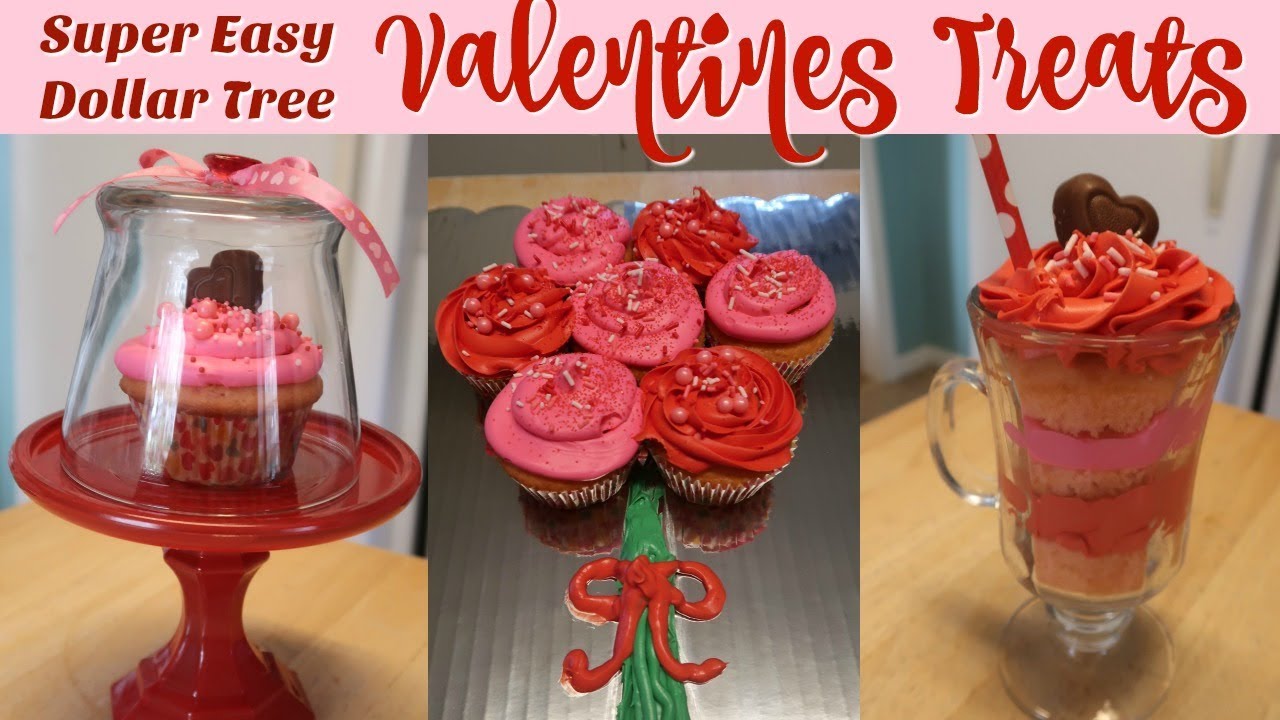 VALENTINE'S DAY TREATS / SUPER EASY / DOLLAR TREE / CUPCAKE STAND / CUPCAKE BOUQUET YouTube