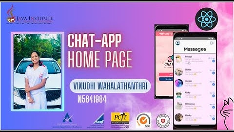React Native Chat Application  || Home page | Vinudhi Wahalathanthri | Java Institute ✨
