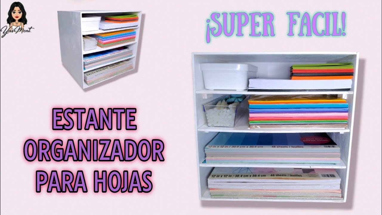 ORGANIZADOR DE CARTÓN PARA PAPELES DE SCRAPBOOKING 