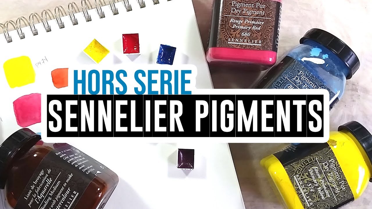 Mixing a primary triad using Sennelier pigments & binder