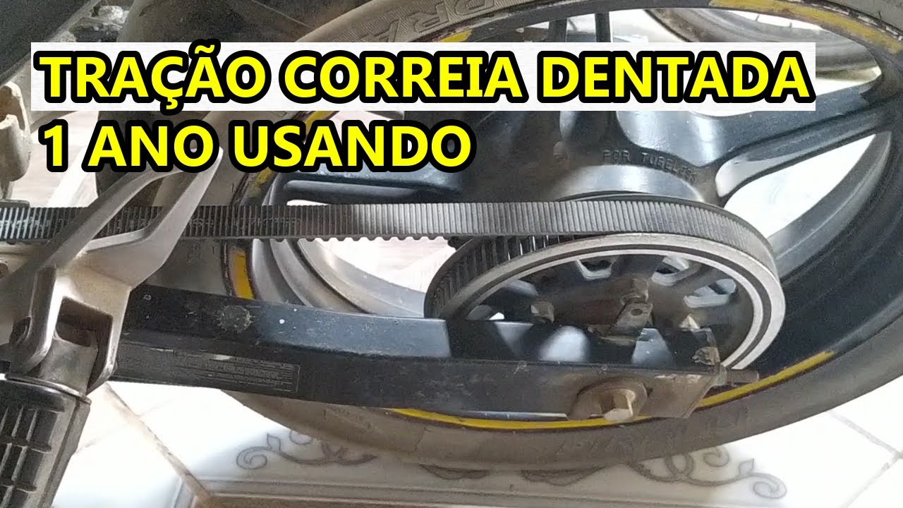 TRAÇÃO CORREIA DENTADA NA MOTO 1 ANO USANDO , VEJA NO VÍDEO