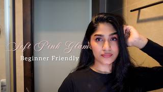 Soft Pink Glam Makeup Look | How to enhance dark brown eyes