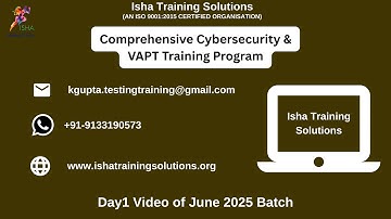 Vulnerability Assessment and Penetration Testing  Day1 Video 17th June 2025
