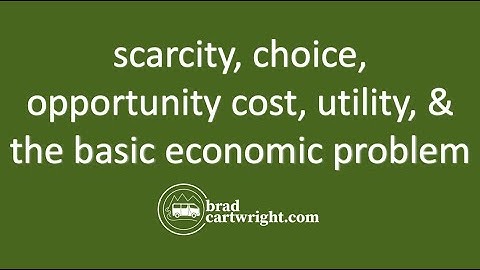 What is Scarcity, Choice, Opportunity Cost, Utility &The Basic Economic Problem? | IB Microeconomics