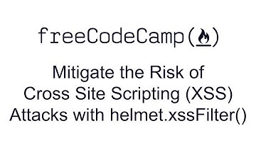Mitigate the Risk of Cross Site Scripting XSS Attacks with helmet.xssFilter() Information Security