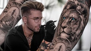 REALISTIC LION TATTOO TIMELAPSE