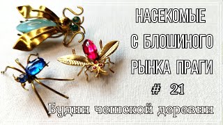 #21 Насекомые с блошиного рынка Праги \ Ремонт броши  \ Будни чешской деревни   #чешскаябижутерия