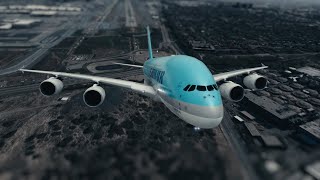 LAX Tower and Departure ATC sequence for Korean Air 18 departure | MSFS 4K